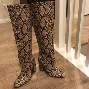 Zara snakeskin boots